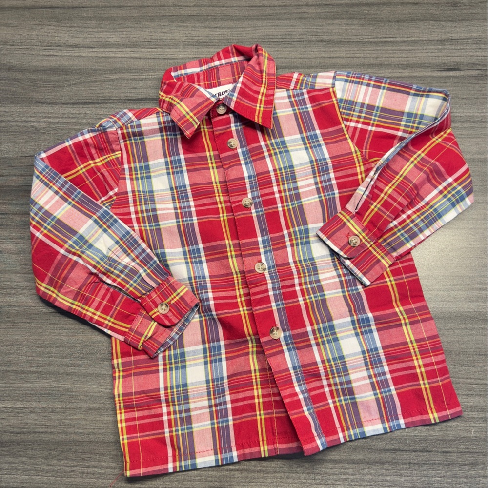 BLUEBERI Boulevard Boys Long Sleeve Button up Collar Shirt